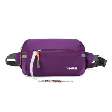 Imagem de WINPRIM Pochete para homens e mulheres bolsa de quadril leve de 2L com bloqueio de RFID, anti-roubo, ajustável, resistente à água, bolsa de cinto para viagens, corrida, compras, caminhadas, ciclismo