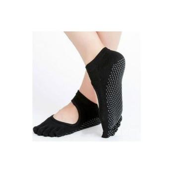 Imagem de Par De Meia Pilates Yoga Antiderrapante Dedos Cobertos - CAMINHO DO OR