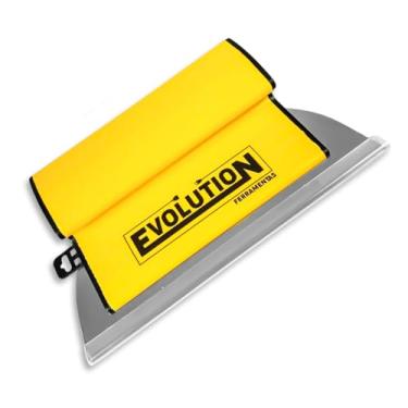 Imagem de Desempenadeira 25cm em aço Inoxidável para Massa Corrida Acrílica de Aço Inox Flexível Universal Berox para Pintores Parede Teto - Amarelo