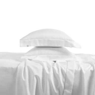 Imagem de Artelassê Jogo de Lençol Casal 700 Fios Aura Branco/Cinza