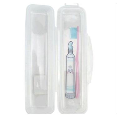 Imagem de Porta escova de dentes transparente com trava - NoBrand