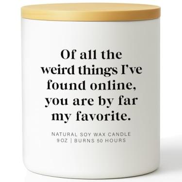 Imagem de Presentes engraçados para ele, seu casal, vela de dia dos namorados, presente romântico para namorada, namorado, namoro online e presente de aniversário para mulheres, homens, casais, vela de dia dos