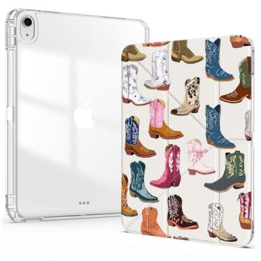 Imagem de Idocolors Capa para iPad (A16) 11ª geração 2025 11 polegadas/10ª geração 2022 11,9 polegadas 2022, capa traseira de acrílico transparente com suporte para lápis, vários ângulos removíveis, capa