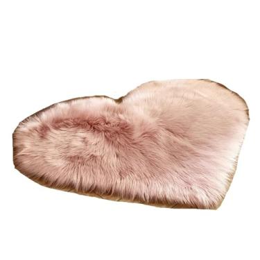 Imagem de Tapete Love Soft Shape Heart Area Mat、Tapete azul rosa 、 Tapetes brancos para quarto (rosa, M)