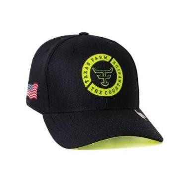 Imagem de Bone Texas Farm - Tf689 - Preto/ Amarelo Neon Único-Unissex