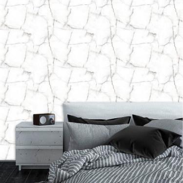 Imagem de Papel Parede Marmore Calacatta Cinza Autocolante Sala Cozinh