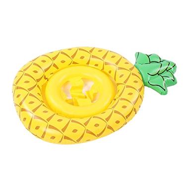 Imagem de Anel de natação para bebês e crianças, boia inflável para crianças, assento de água para piscina, boca de ar dupla anti-vazamento, material seguro de PVC ecológico para bebês (anel de natação abacaxi)