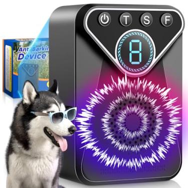 Imagem de Dispositivo antilatido para cães, controle ultrassônico de latido de cães de 9 modos com alcance de 1,5 m, caixa de dissuasão de latidos à prova d'água recarregável, silenciador de latidos para cães