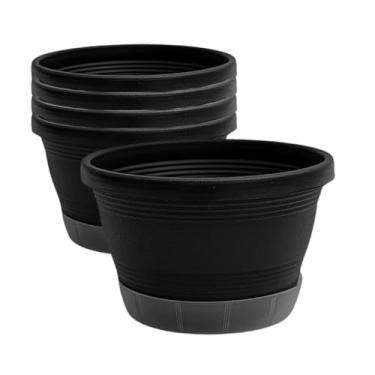 Imagem de Bonsai Artificial Decorativo com Planta Artificial Realista, Vaso de Planta para Decoração de Sala, Escritório e Casa, Arranjo Verde para Ambiente Interno (3 unid,Preto)