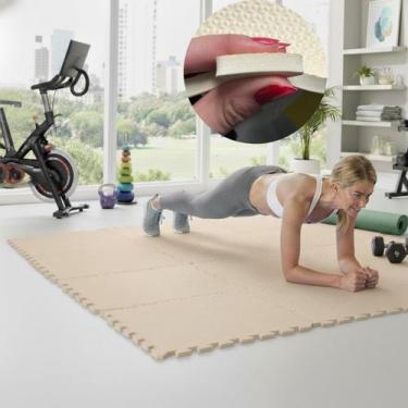 Imagem de Kit 12 Tapetes EVA 50x50cm 10mm com Bordas Tatame Piso Emborrachado An