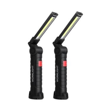 Imagem de Lanterna LED COB Portátil Recarregável Com USB, Lâmpada Magnética Susp