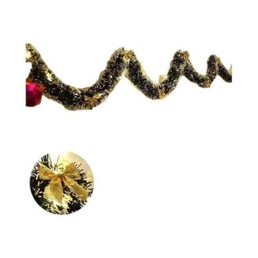 Imagem de Guirlanda De Natal Iluminada Com LED De 2m, Guirlanda Artificial Metál