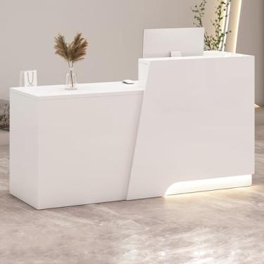 Imagem de Mesa de recepção, balcão de recepção, mesa de recepção de salão, mesa de recepção em pé, recepção pequena, balcão de loja, mesa de recepção em forma de L, caixa e balcão de recepção com balcão