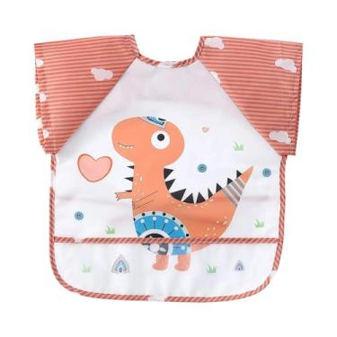Imagem de Babadores Impermeáveis De Manga Longa Para Bebês, Avental Infantil De 