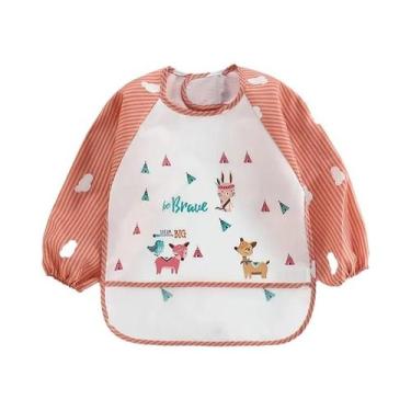 Imagem de Babadores Impermeáveis De Manga Longa Para Bebês, Avental Infantil De 