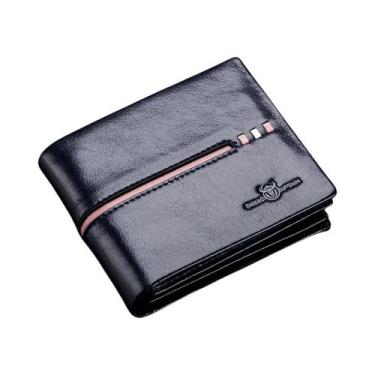 Imagem de Carteira De Negócios Masculina Em Couro Legítimo, Multifuncional, Port