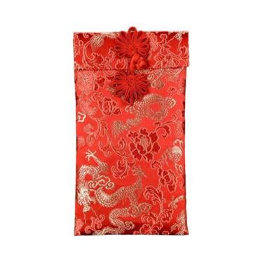Imagem de Envelopes Tradicionais Chineses De Brocado Vermelho Para Presentes De 