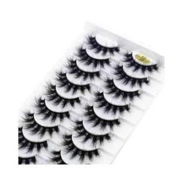 Imagem de Cílios Postiços Naturais Longos 3D De Mink, 10 Pares, Macios E Volumos
