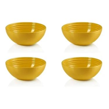 Imagem de CONJUNTO 4 BOWLS REDONDOS LE CREUSET 16CM AMARELO NÉCTAR