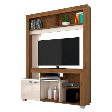 Imagem de Estante Home Theater Flávia Naturale Off White Para Tv Até 50 - Madetec Naturale Off White