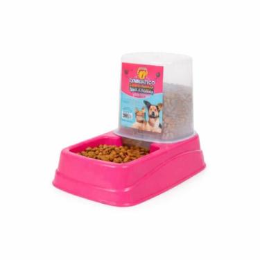 Imagem de Comedouro inteligente rosa serve pra agua e raçao - BINQPET