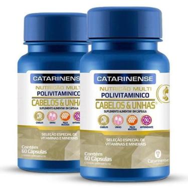 Imagem de Kit 2 Polivitamínico Cabelos E Unhas Catarinense 60 Cápsulas