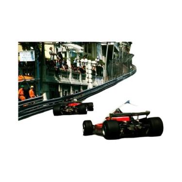 Imagem de Pôster Vintage Clássico De F1: Mapa De Pista De Carros De Corrida Em T