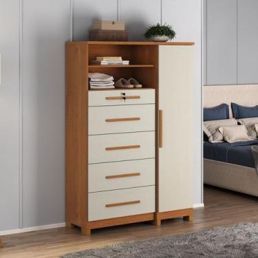 Imagem de Cômoda Sapateira Imperial 1 Porta 5 Gavetas - Zanzini