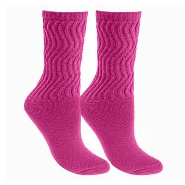 Imagem de Meia Feminina Selene Esportiva Cano Médio Pink - 491000, Rosa, 34/39