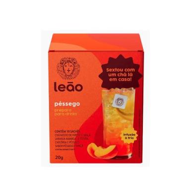 Imagem de Chá Gelado Drink Leão Embalado Individual Sabor Pêssego - Leao