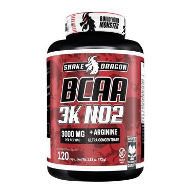 Imagem de BCAA 3K NO2 Arginina Snake Dragon 120 Cápsulas-Unissex