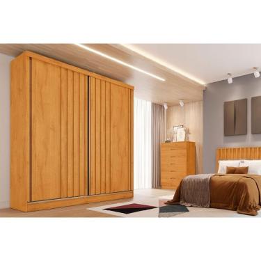 Imagem de Guarda Roupa Casal 2 Portas De Correr E 4 Gavetas Galati Peroba - Europa