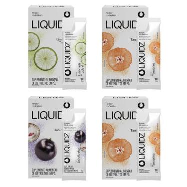 Imagem de LIQUIDZ - Eletrólitos Zero Açúcares - 3 Sabores - Kit 4 Caixas - 24 sachês-Unissex
