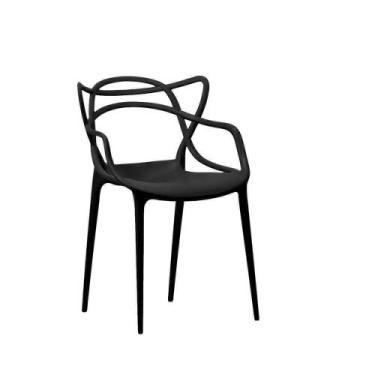 Imagem de Cadeira Preta Allegra Master Para Cozinha Mesa Jantar Estrutura Da Cad