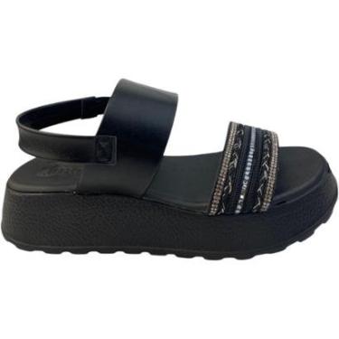 Imagem de Sandália Moleca Papete Platform Tira Strass Feminina-Feminino