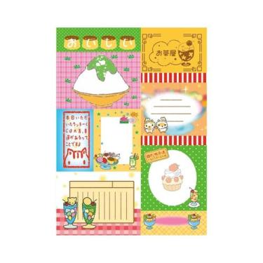 Imagem de Bloco De Notas Decorativo Kawaii Com 50 Folhas, Papel Decorativo Fofo 