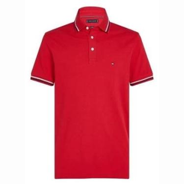 Imagem de Camisa Polo Tommy Hilfiger Tipped Slim Fit Azul Claro-Masculino