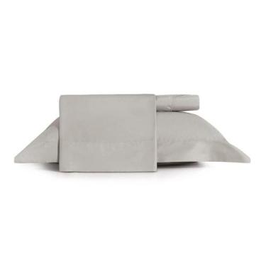 Imagem de Jogo de Cama Solteiro 3 Peças Altenburg Algodão Lux 200 Fios Cinza Ins