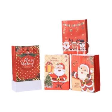 Imagem de Sacolas De Presente De Natal Do Papai Noel Para Doces E Biscoitos, Pac