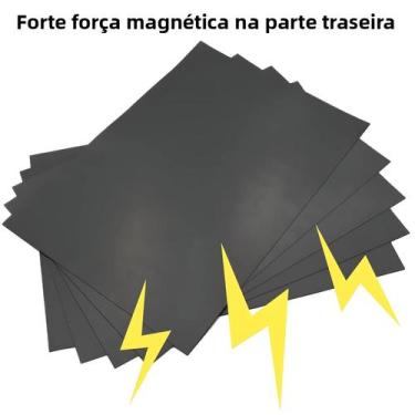 Imagem de Folhas Magnéticas Pretas A4 0.5mm Para Refrigerador, Fotos, Artesanato