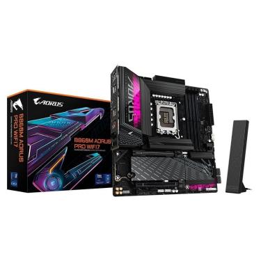 Imagem de Placa Mãe Gigabyte B860M AORUS PRO WIFI7, Intel, Micro ATX, DDR5, Wi-Fi 7, Bluetooth, - B86PRO7-00-Unissex