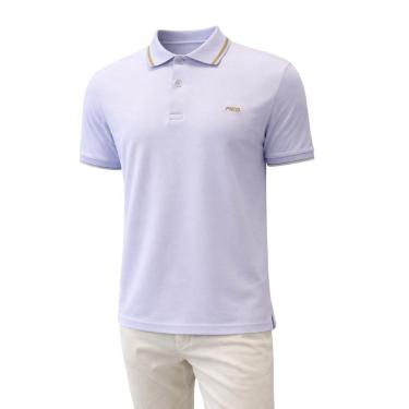 Imagem de Camisa Polo Manga Curta Masculina Slim Fico Branco-Masculino