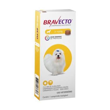 Imagem de Bravecto Comprimido Antipulgas e Carrapatos MSD Para Cães De 2 a 4,5 k