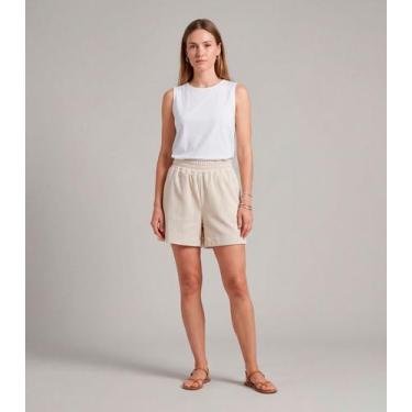 Imagem de Shorts Feminino Moletinho Gorgurinho Infinita Cor Bege, M, Bege