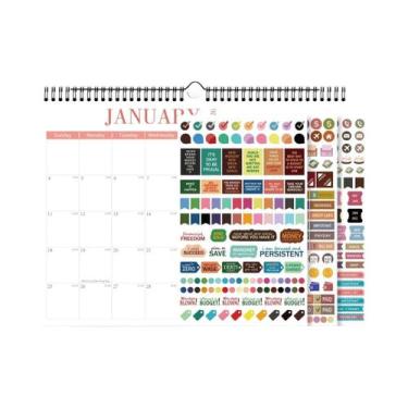 Imagem de Calendário De Parede Minimalista De 18 Meses, Janeiro De 2026 a Junho 