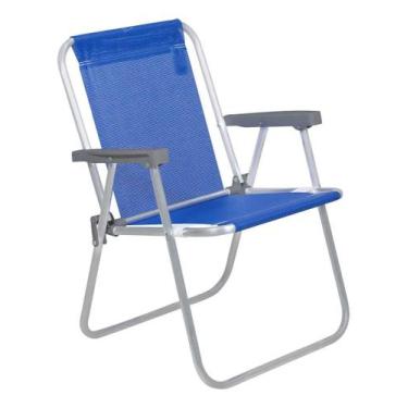 Imagem de Cadeira Bel Alta Lazy Alumínio Sannet Azul