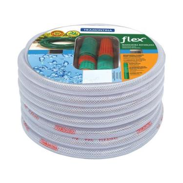 Imagem de Mangueira para Jardim Flexível Transparente em PVC com Engate 10 Metro