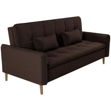 Imagem de Sofá Cama Matrix Donna 4 Lugares 93x206x92cm, Marrom, 3