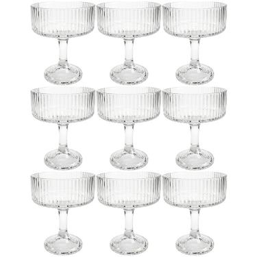 Imagem de Conjunto De Taças De Sobremesa Latinos De Vidro Transparente 300ml 9 Peças - Casambiente