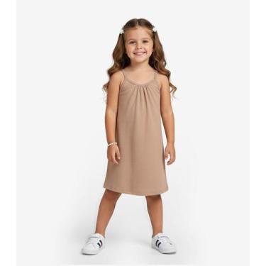 Imagem de Vestido Infantil com Alças Select Marrom, 6, Marrom